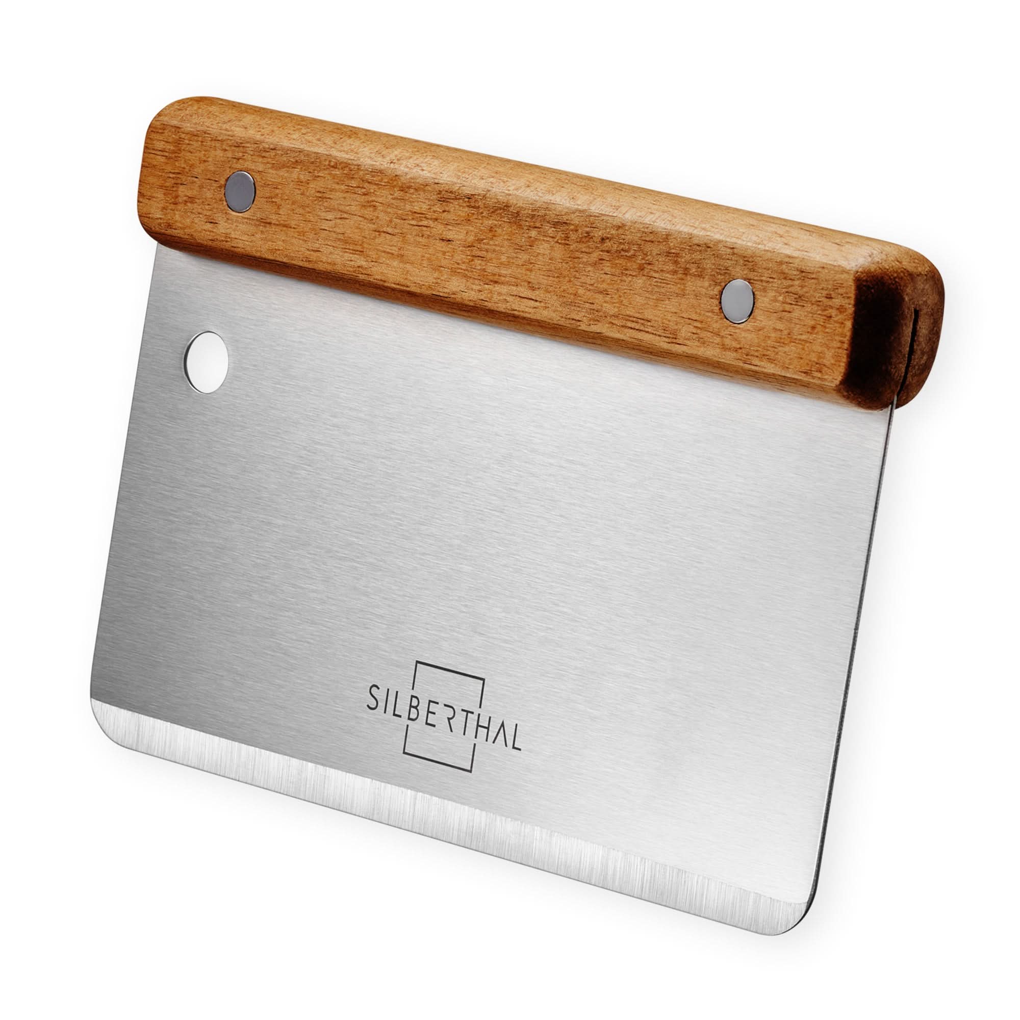 Teigkarte Aus Edelstahl Mit Holzgriff – Vielseitiger Teigschaber Für Pizza, Kuchen & Backen (Bench Scraper)