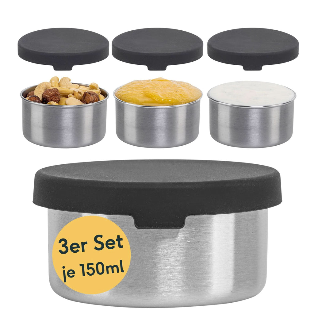 SILBERTHAL Dipschale Mini Dose aus Edelstahl 3er Set, Edelstahl, (3-tlg)