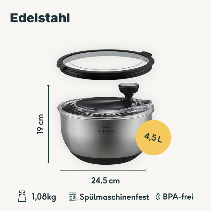 Salatschleuder mit Deckel Set