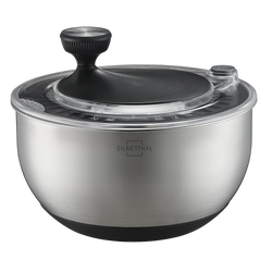 Salatschleuder aus Edelstahl