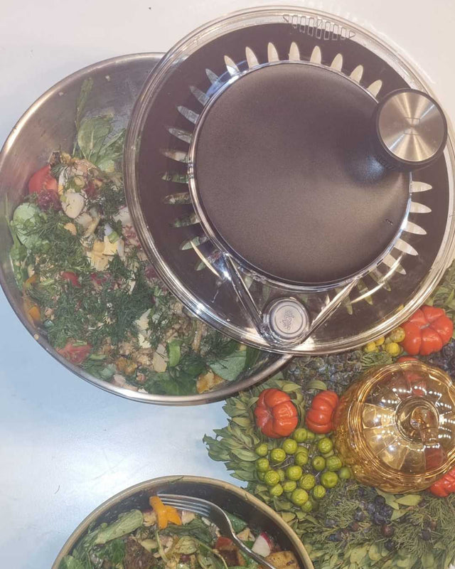 Kundenfoto: Salatschleuder aus Edelstahl