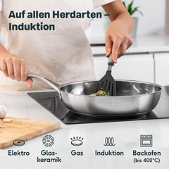 Pfannen & Topfset Unbeschichtet 12-teilig