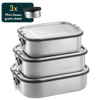 Edelstahl Brotdosen Set