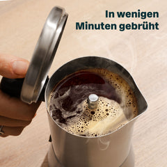 Espressokocher 6 Tassen mit Milchaufschäumer