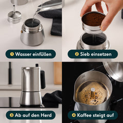 Espressokocher 4 Tassen