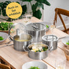 Stielkasserolle 16 cm mit Deckel