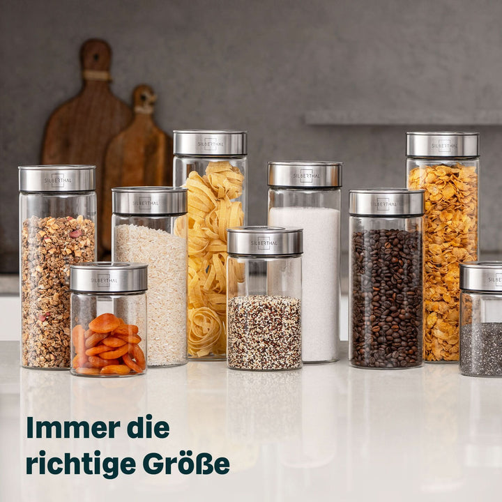 mehl aufbewahrung glas Vorratsglas 1500 ml mit Deckel