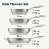 4er-Pfannenset Unbeschichtet