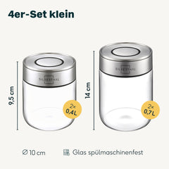 Vorratsgläser 4er Set Klein
