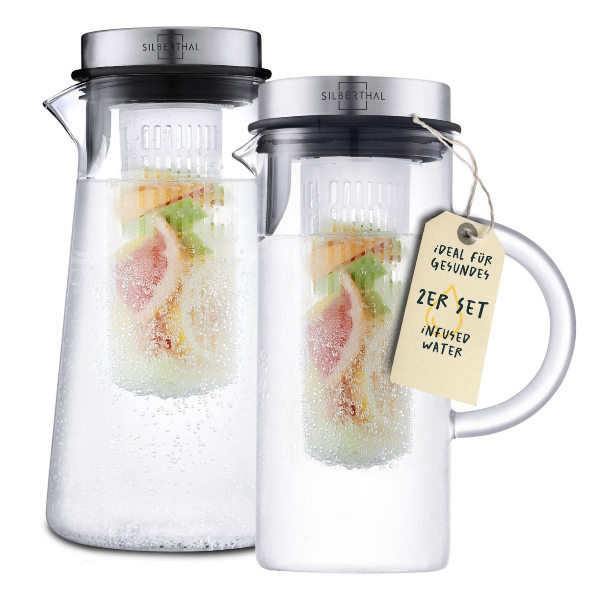 Glaskaraffen Set 1 & 2 Liter