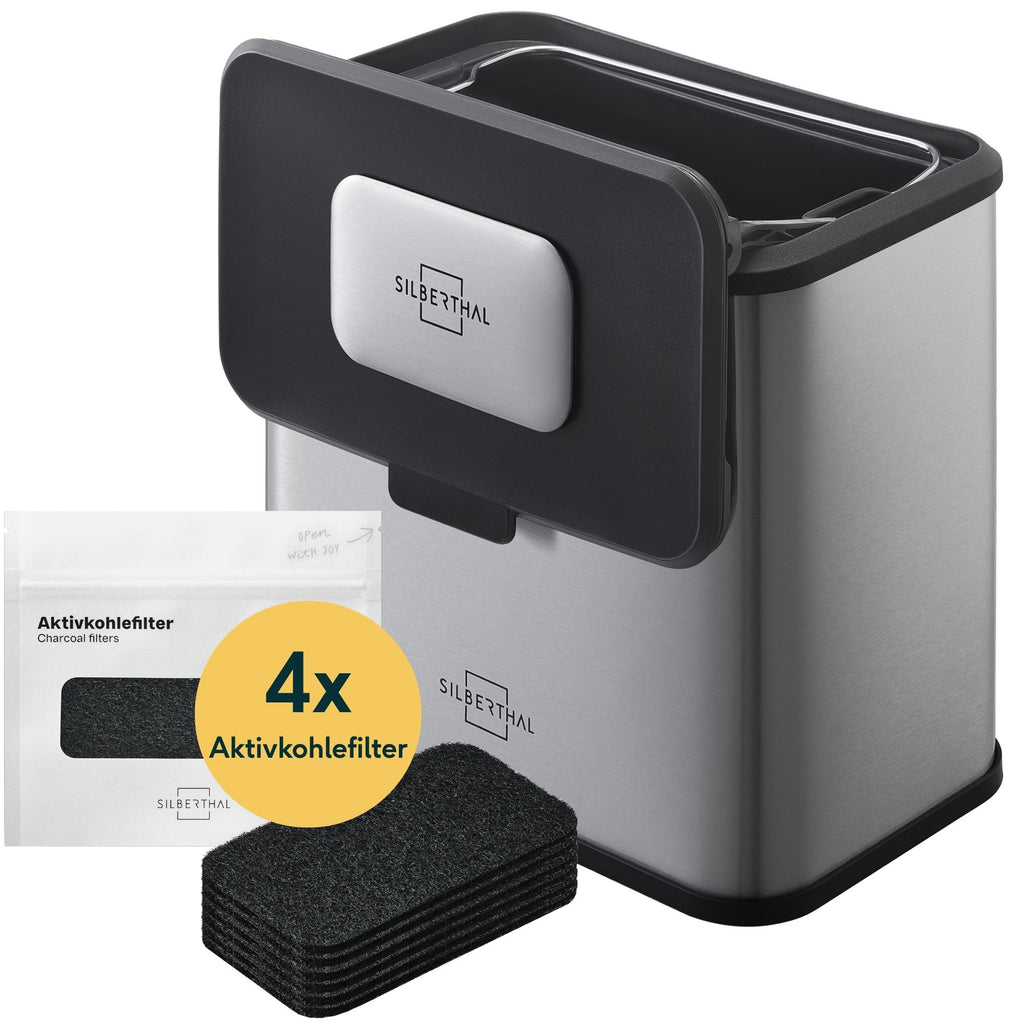 Biomülleimer mit Aktivkohlefilter – geruchsdicht