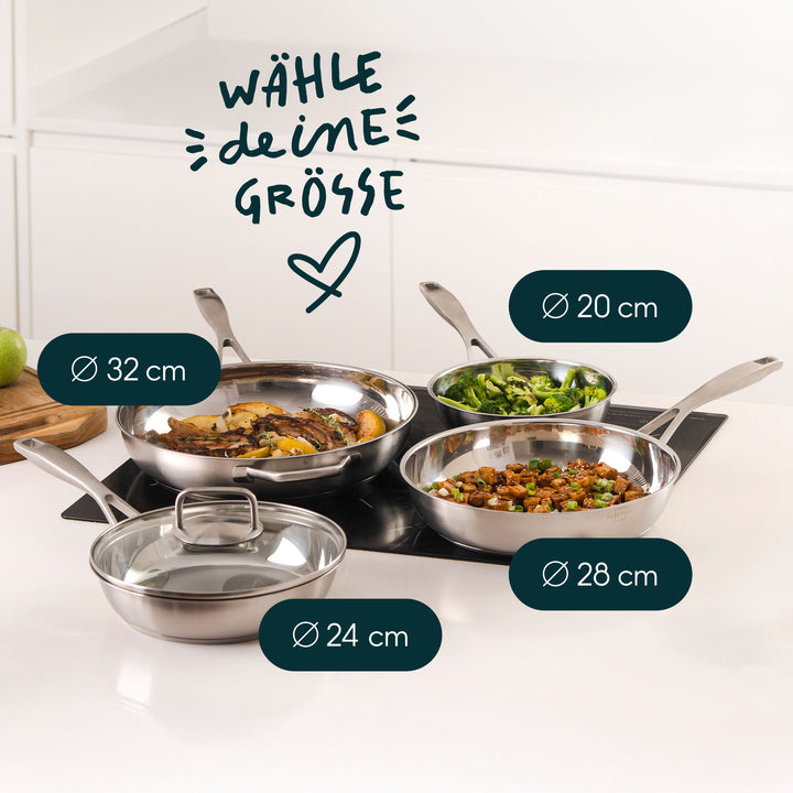 Bratpfanne 32cm Unbeschichtet