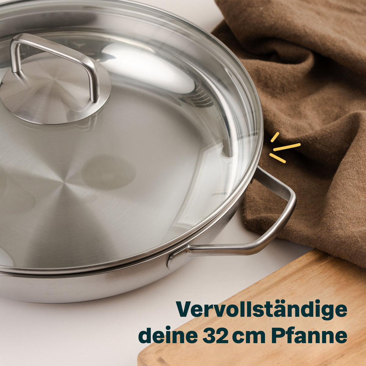 Glasdeckel für Pfanne 32 cm