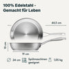 Edelstahlpfanne 24 cm Unbeschichtet