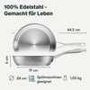 Edelstahlpfanne 24 cm Unbeschichtet