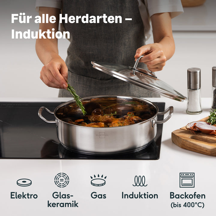 Servierpfanne Unbeschichtet 28 cm