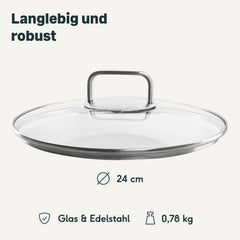 Glasdeckel für 24 cm Pfannen