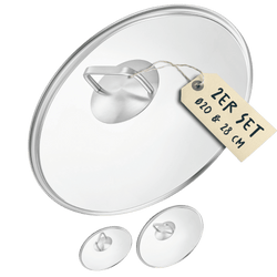 2x Glasdeckel  Set (20+28 cm)