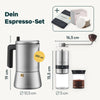 Espressokocher mit Kaffeemühle Set