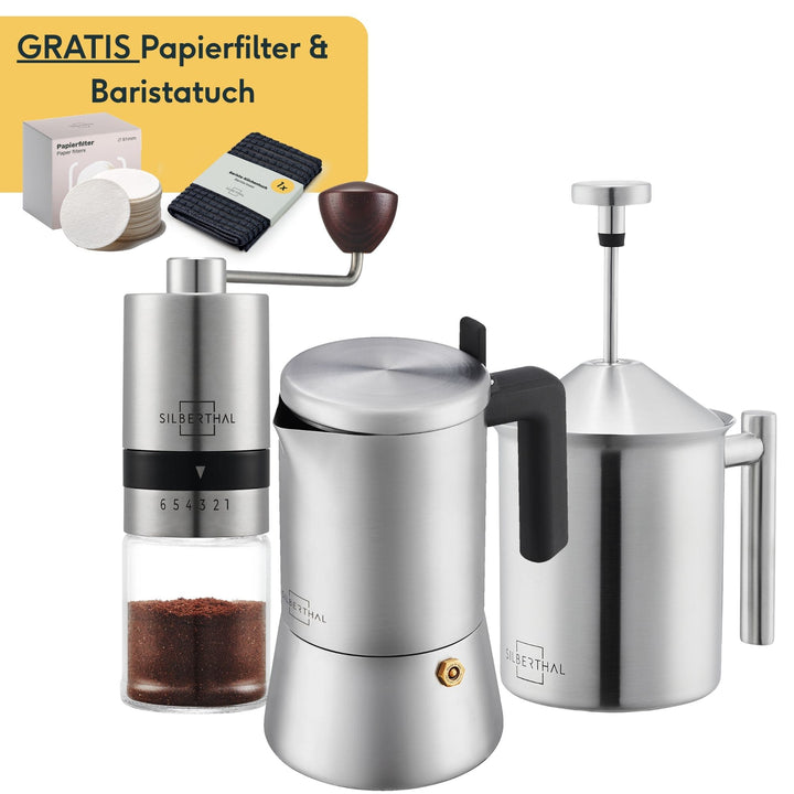 Espressokocher Set 3-teilig