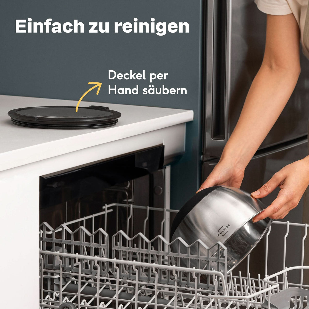 Edelstahlschüsseln mit Deckel - 5er Set