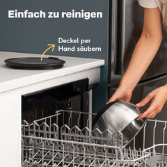 Edelstahlschüsseln mit Deckel - 5er Set