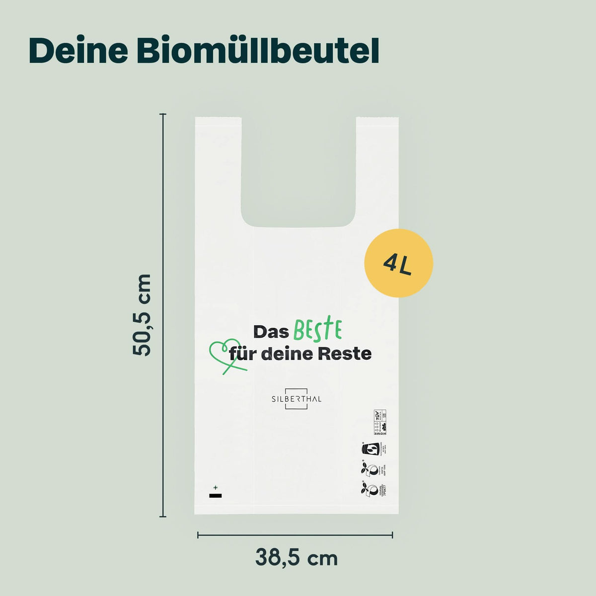 30x kompostierbare Bio-Müllbeutel