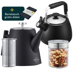Teekanne mit Wasserkessel & Vorratsglas Set