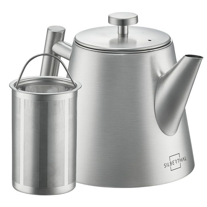Doppelwandige Edelstahl Teekanne
