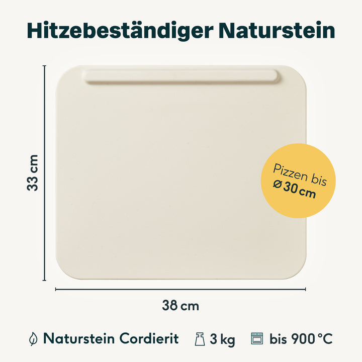 Pizzaschieber Set mit Pizzastein