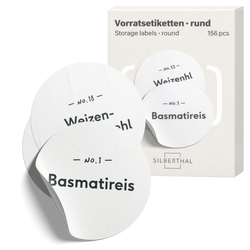 156 Vorratsgläser Etiketten rund