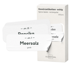 232 Etiketten Gewürzgläser eckig