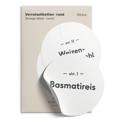 162 Vorratsgläser Etiketten Rund
