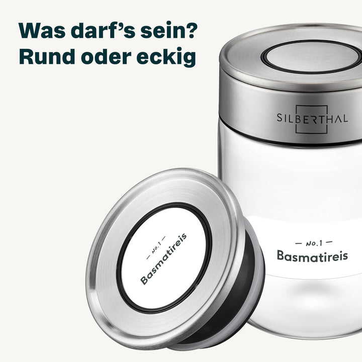 162 Vorratsgläser Etiketten Rund