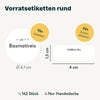 162 Vorratsgläser Etiketten Rund