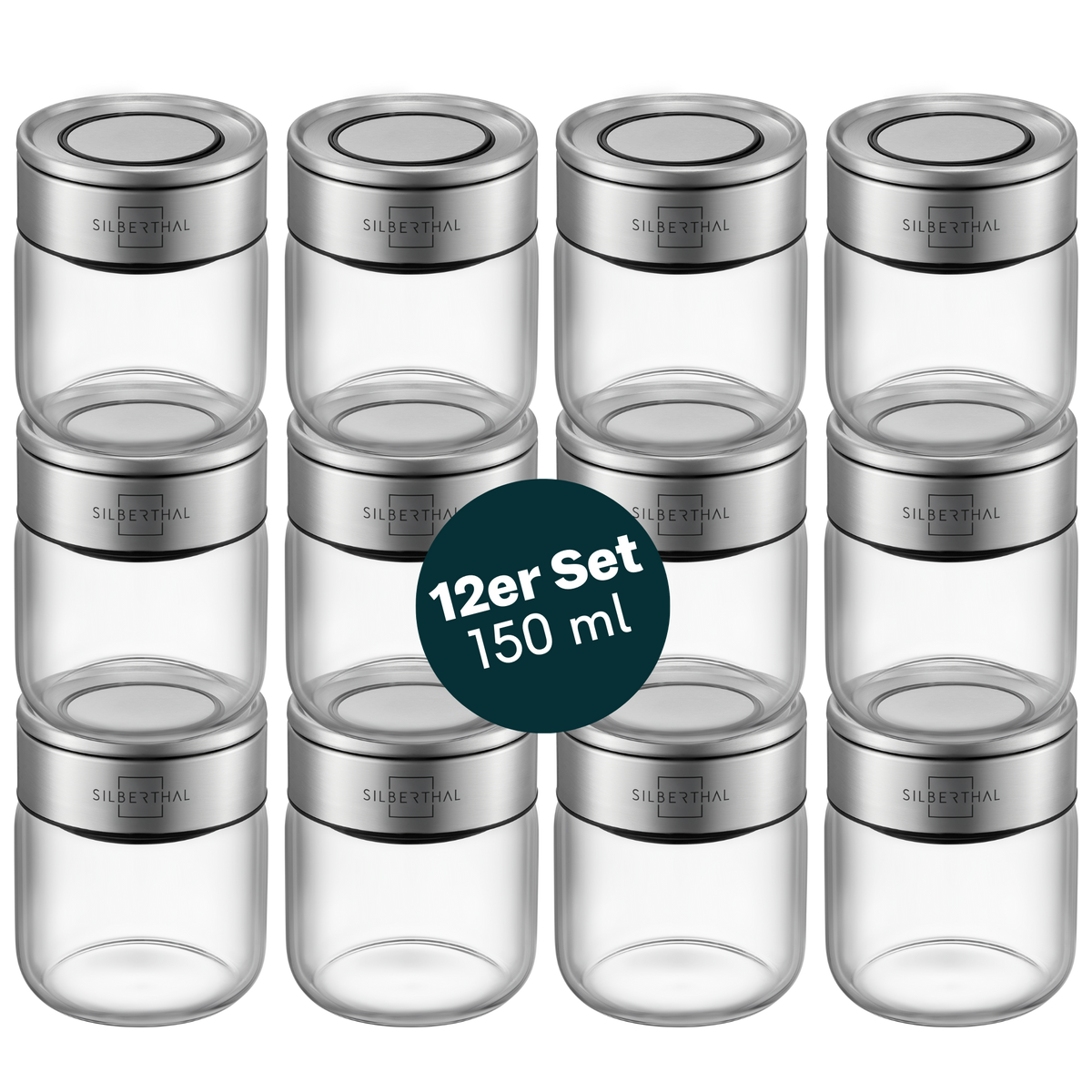 Gewürzgläser 150ml 12er Set
