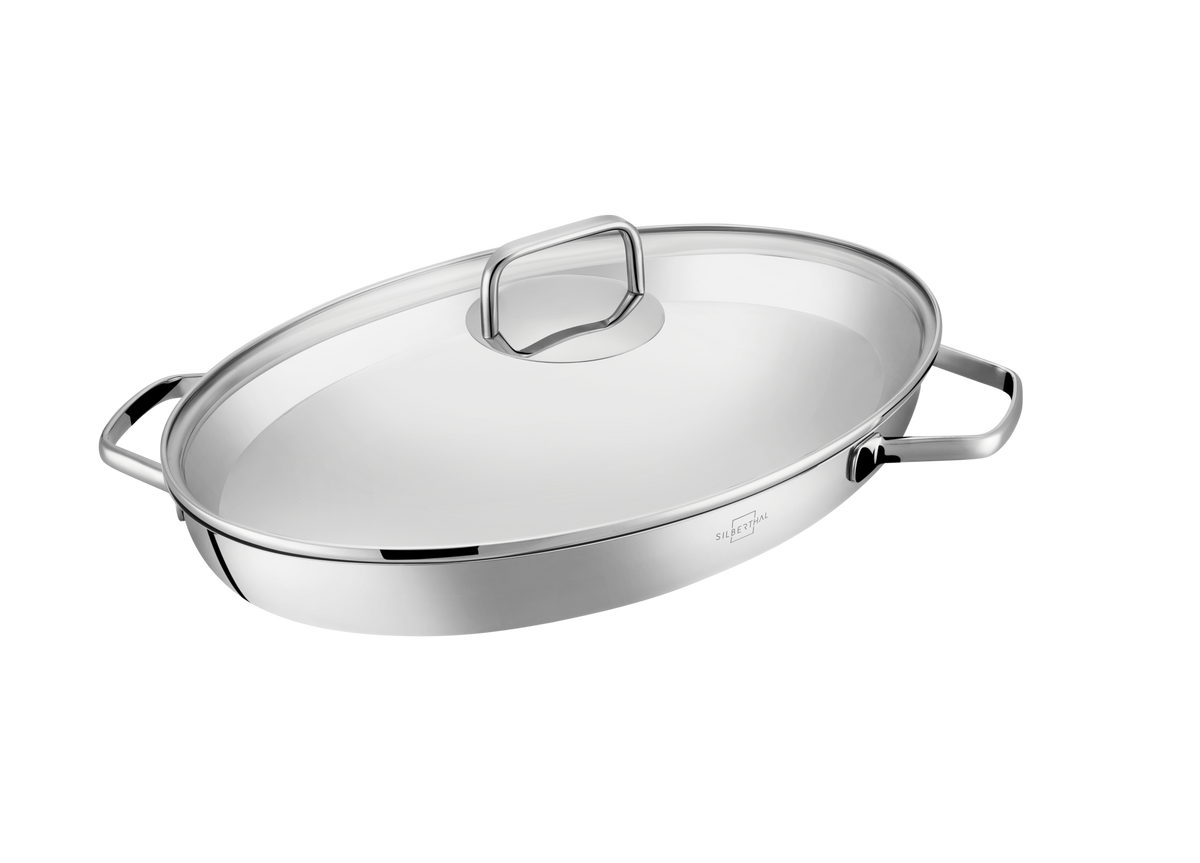 Bräter Deckel-Set: Bräterdeckel als Pfanne & Glasdeckel