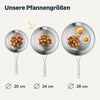 Edelstahlpfanne 28 cm Unbeschichtet
