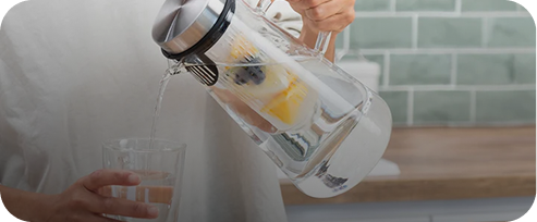 Wasserkaraffen aus Glas
