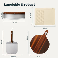 Pizzastein Set 4-teilig