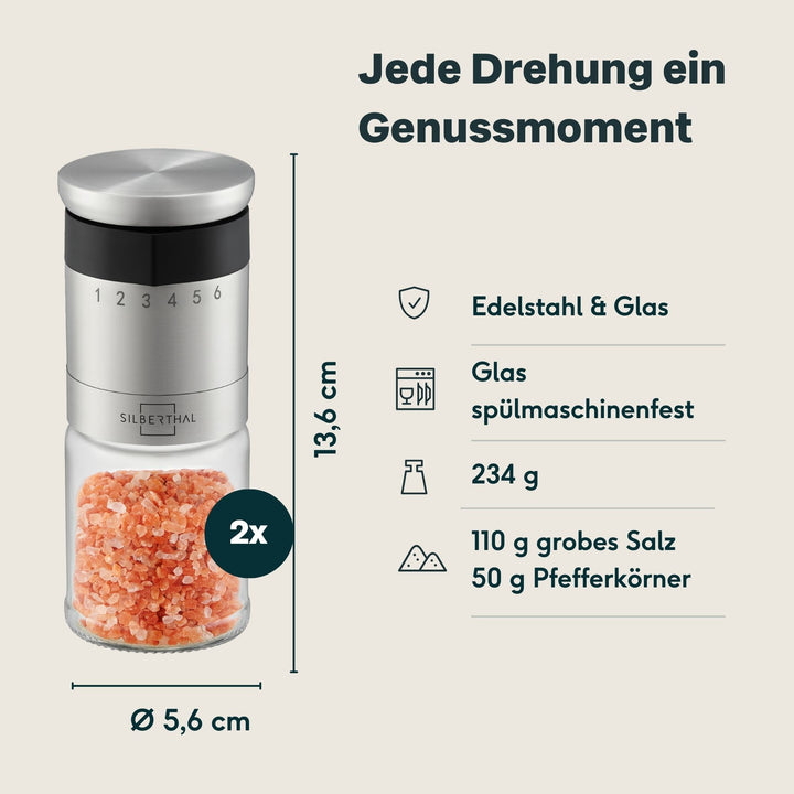 Gewürzmühlen mit Muskatmühle Set 2.0