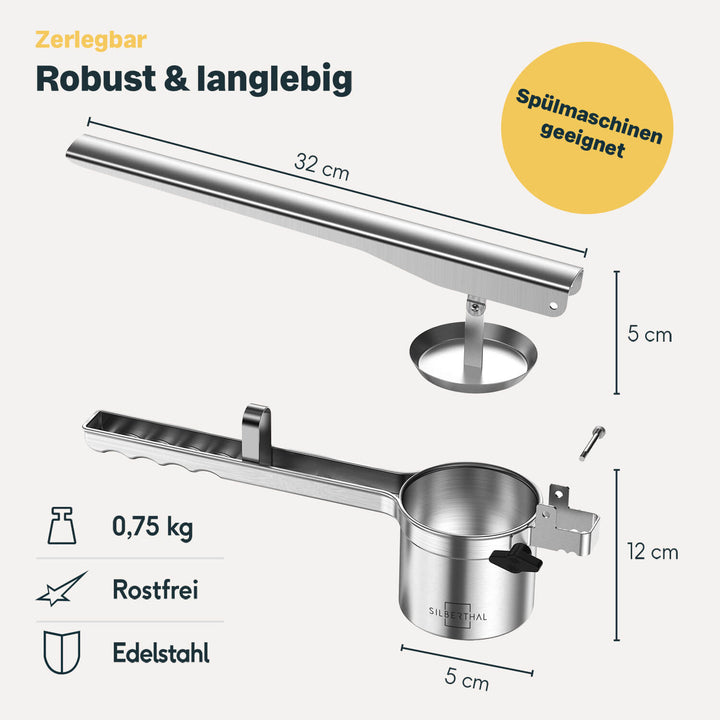 Kartoffelpresse aus Edelstahl