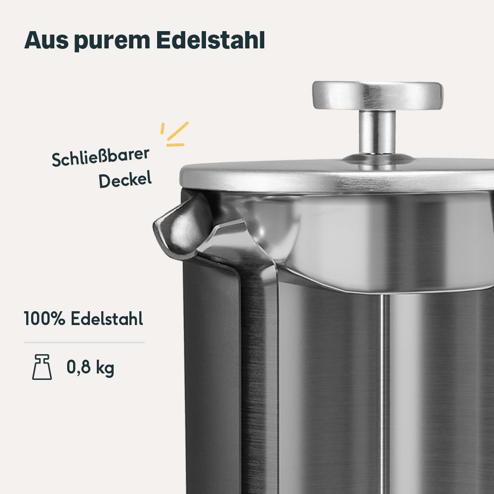 aus - French Press Thermo Edelstahl