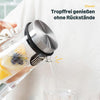Glaskaraffe 2 Liter mit Deckel - Hitzebeständig - Fruchteinsatz - Spülmaschinenfest