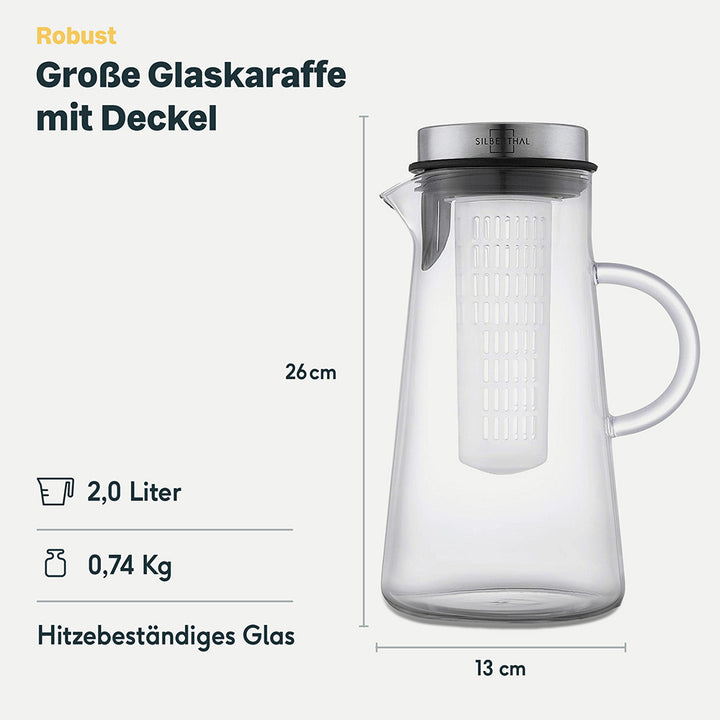 Glaskaraffe 2 Liter