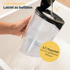 Wasserfilterkanne aus Glas für 2,7 Liter bestes Trinkwasser - ohne Kartusche