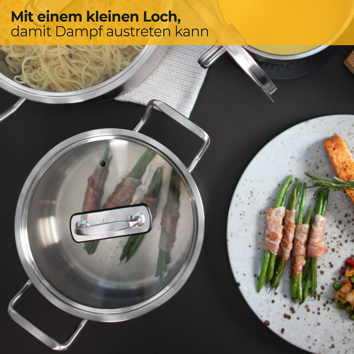 Glasdeckel 20 cm - Für Pfannen und Töpfe