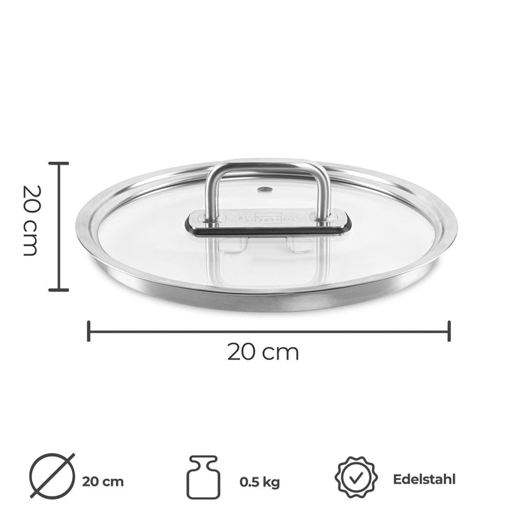 Glasdeckel 20 cm - Für Pfannen und Töpfe