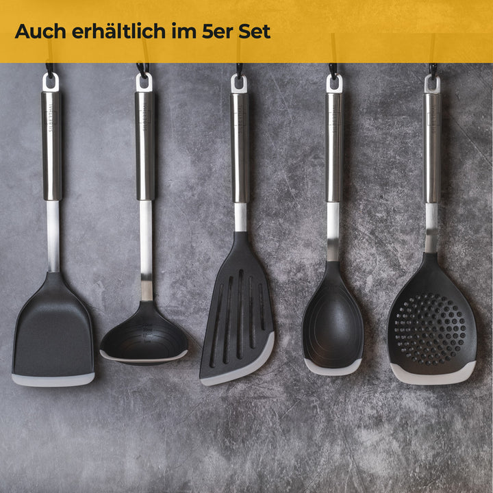 Küchenhelfer Set - Silikon & Edelstahl  - zum Aufhängen - 5-teilig - BPA-frei