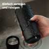 Thermobecher schwarz  - 100 % dicht - mit Keramikbeschichtung - vakuumisolierte Doppelwand - 350 ml